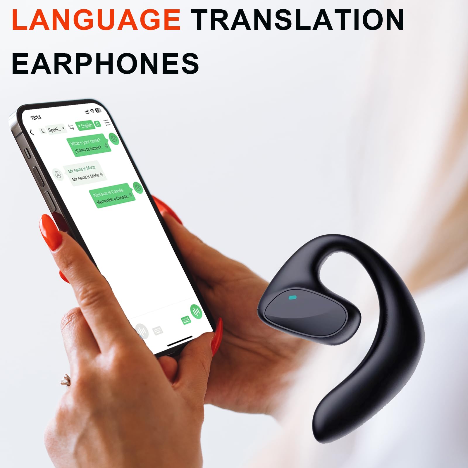 3-in-1 AI Translator Earbuds with 144 Languages Real-Time Translation - Wireless Bluetooth Earbuds for iOS & Android | Perfect for Travel, Business Meetings & Language Learning