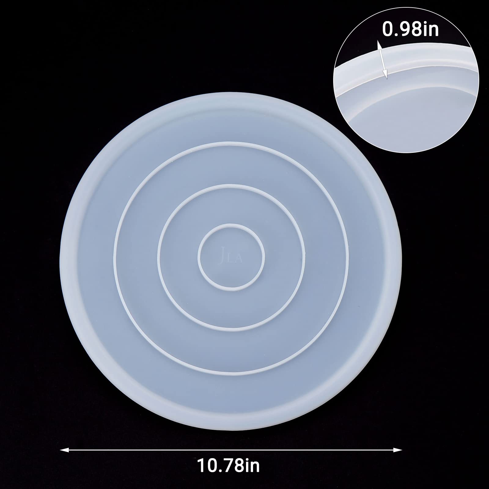 Gartful 10.8 Inch Large Silicone Resin Mold - Round Epoxy Casting Tray for Fruit Platter, Charcuterie Board & Home Decor | Perfect for DIY Crafts, Kitchen Serving, and Table Centerpieces