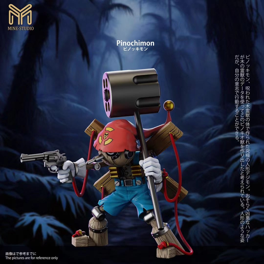 MINE Studio Pinochimon Wooden Puppet Monster Toy - Perfect for Collectors, Anime Fans, and Kids' Playtime