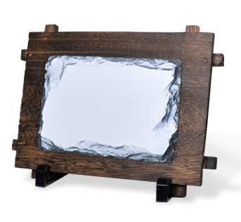 12x17cm Sublimation Photo Slate with Frame - Heat Transfer Stone for Personalized Gifts, Home Decor & Office Display