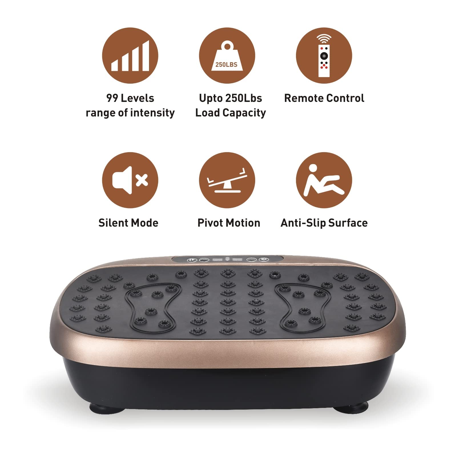 EILISON Atom Vibration Plate Exercise Machine - Full Body Workout Platform for Weight Loss & Lymphatic Drainage - Home Fitness Equipment with Acupressure Mat & Resistance Bands (300lbs Capacity) - Perfect for Home Gym, Physical Therapy & Muscle Recovery