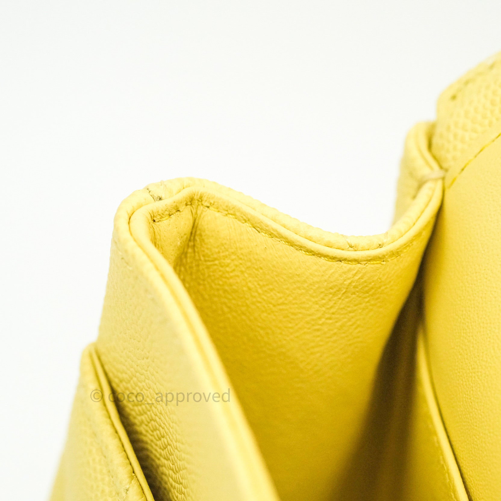 Chanel Classic Medium Double Flap Bag in Light Yellow Caviar Leather with Silver Hardware - Luxury Handbag for Women, Perfect for Date Nights & Special Occasions
