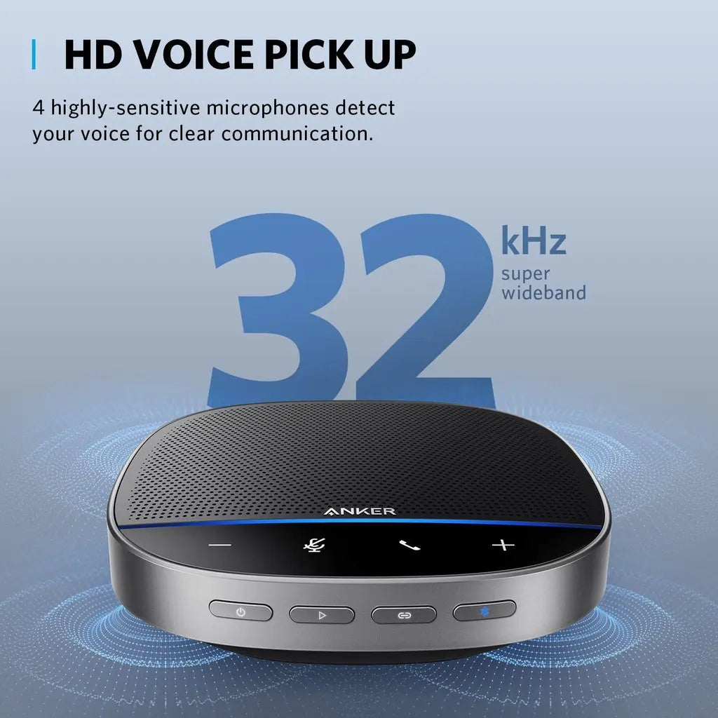 PowerConf S500 Bluetooth Speakerphone - Zoom Certified (A3305) for Conference Calls, Home Office & Remote Meetings