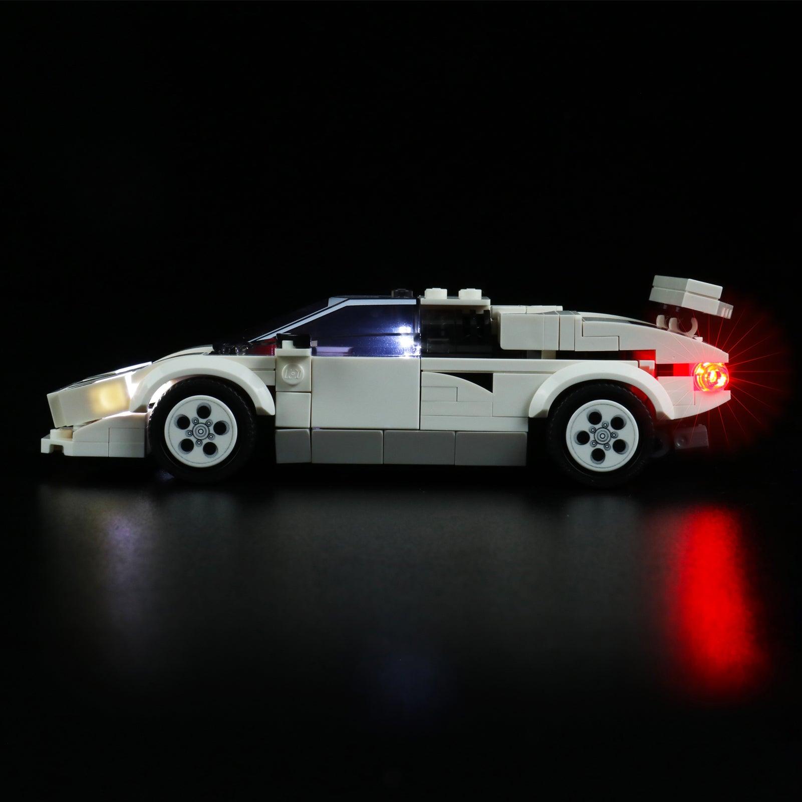 Lego Countach Speed Champions Lamborghini 76908 Light Kit - LED Lighting Set for Lego Models - Perfect for Display & Nighttime Showcase