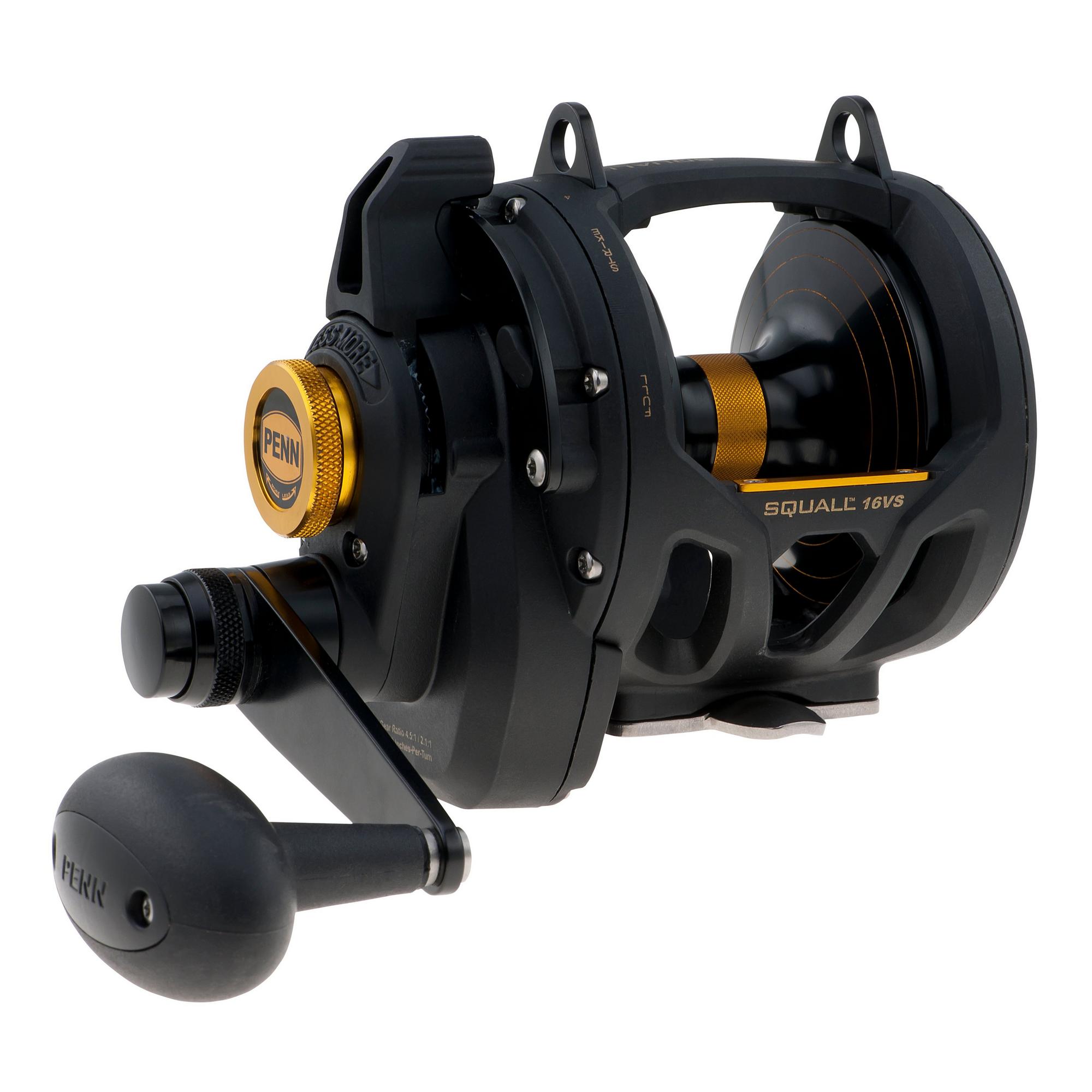 Penn Squall Lever Drag Two Speed Fishing Reels - Saltwater & Freshwater Fishing Gear for Offshore & Inshore Angling