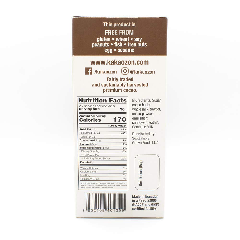 **KakaoZon Milk Chocolate Bars Variety Pack – Gluten-Free, Non-GMO, Dairy Chocolate Snacks | Fair Trade, Allergen-Friendly (Contains Milk) | Perfect for Gifts, Parties & Healthy Desserts**