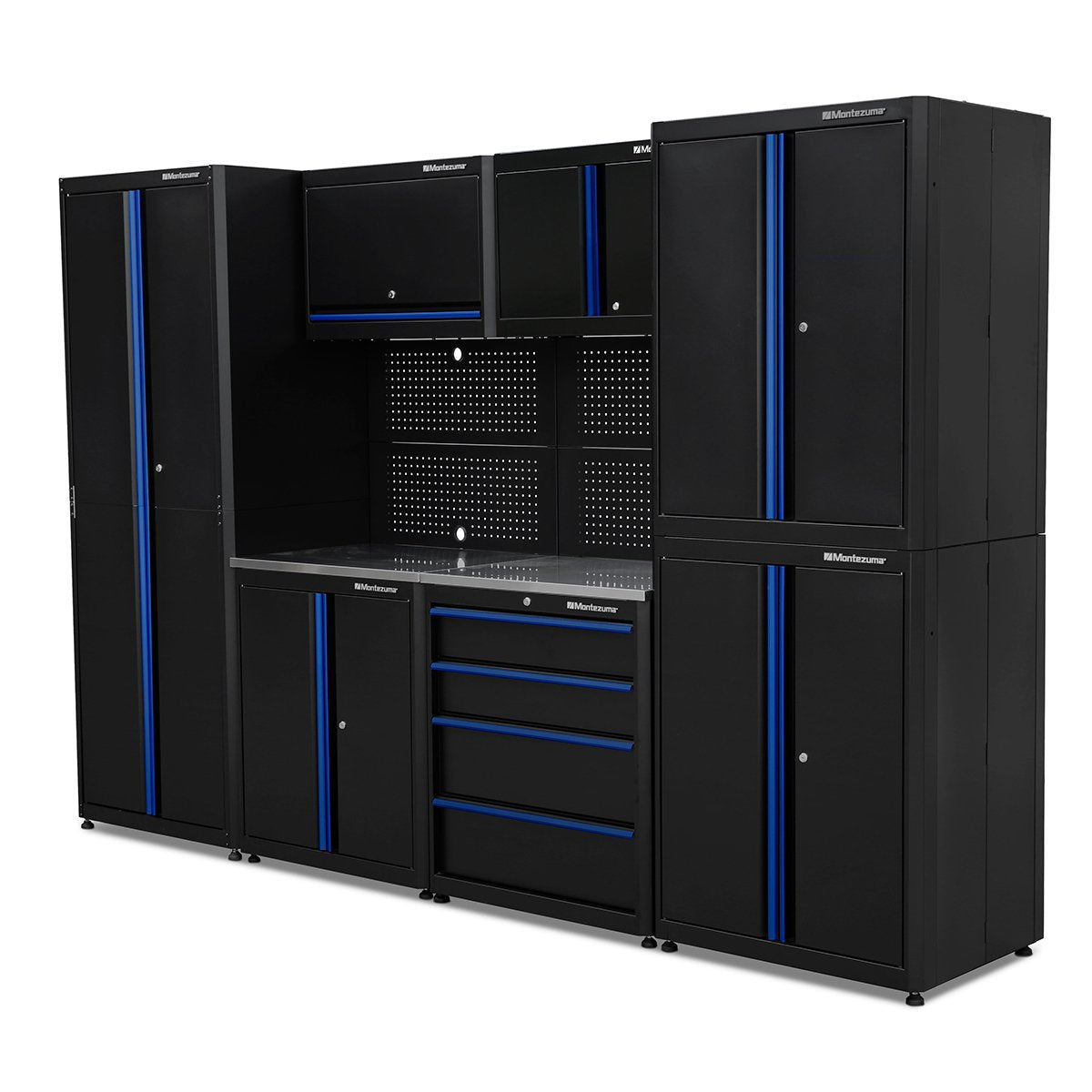 Montezuma 2-Door Stackable Storage Cabinet - Organize Home, Office, or Garage with Durable Metal Shelving Unit