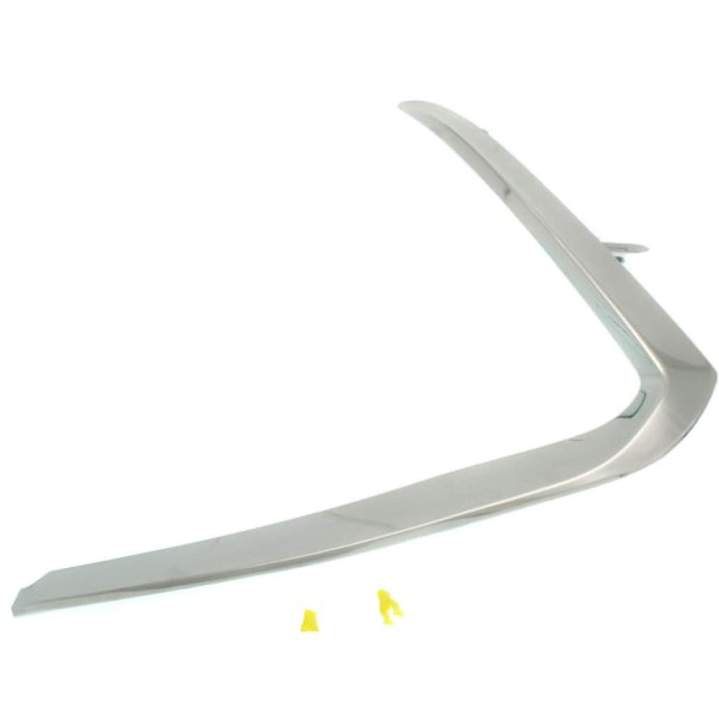 Mazda CX-9 Bumper Trim 2016-2020 Driver Side Front Chrome Molding MA1046103 TK5050130A | Replacement Car Accessory for Enhanced Vehicle Appearance & Protection