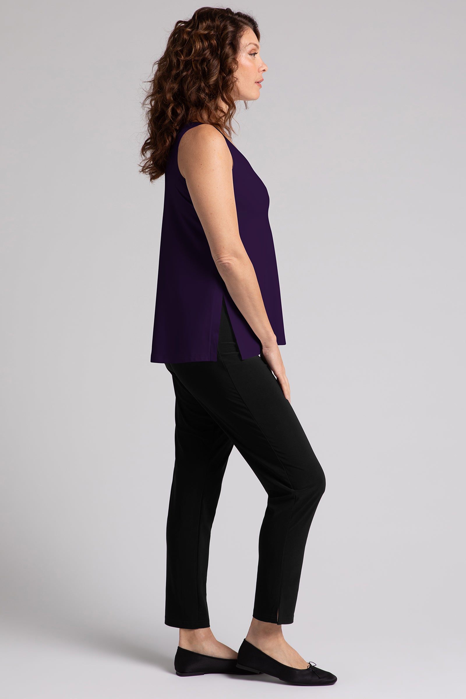Go To Tank Relax | Blackberry - Women's Casual Sleeveless Top for Everyday Wear, Lounge & Summer Outfits