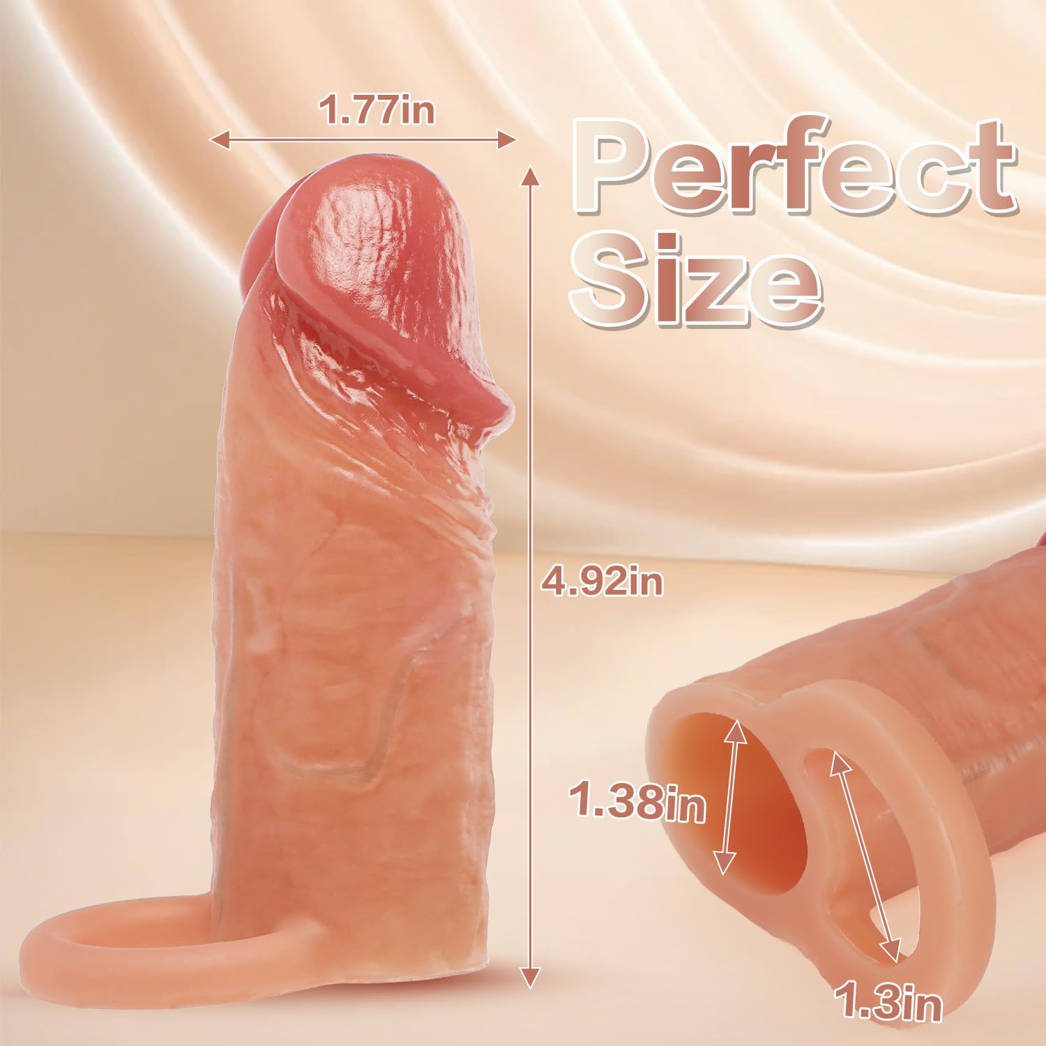 Ultra-Soft Silicone Penis Sleeve for Men - 4.9