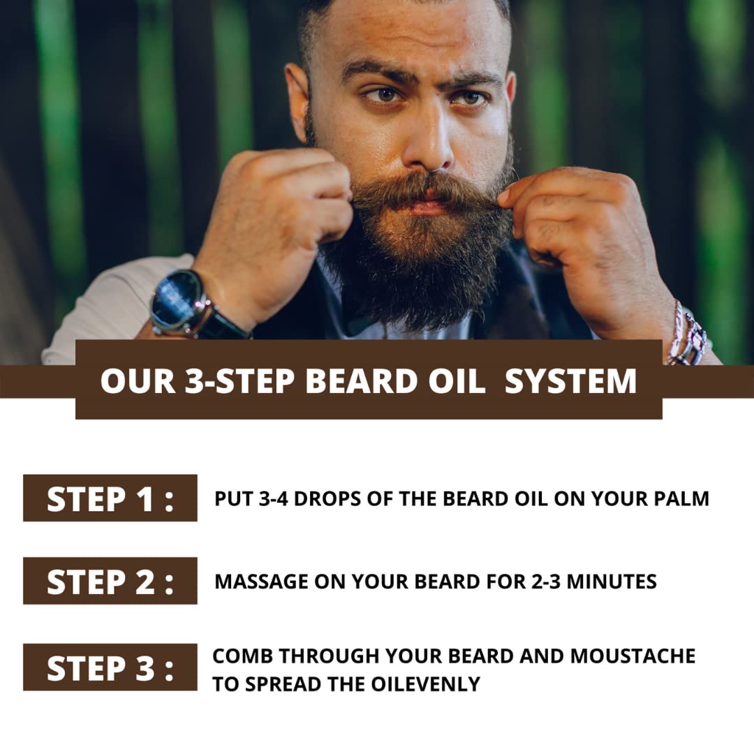 Premium Beard Growth Oil for Men - Smartdrops Bull Beardo Formula (30ml, Pack of 2) | Natural Ingredients for Thicker, Fuller Facial Hair | Perfect for Daily Grooming & Styling Routine