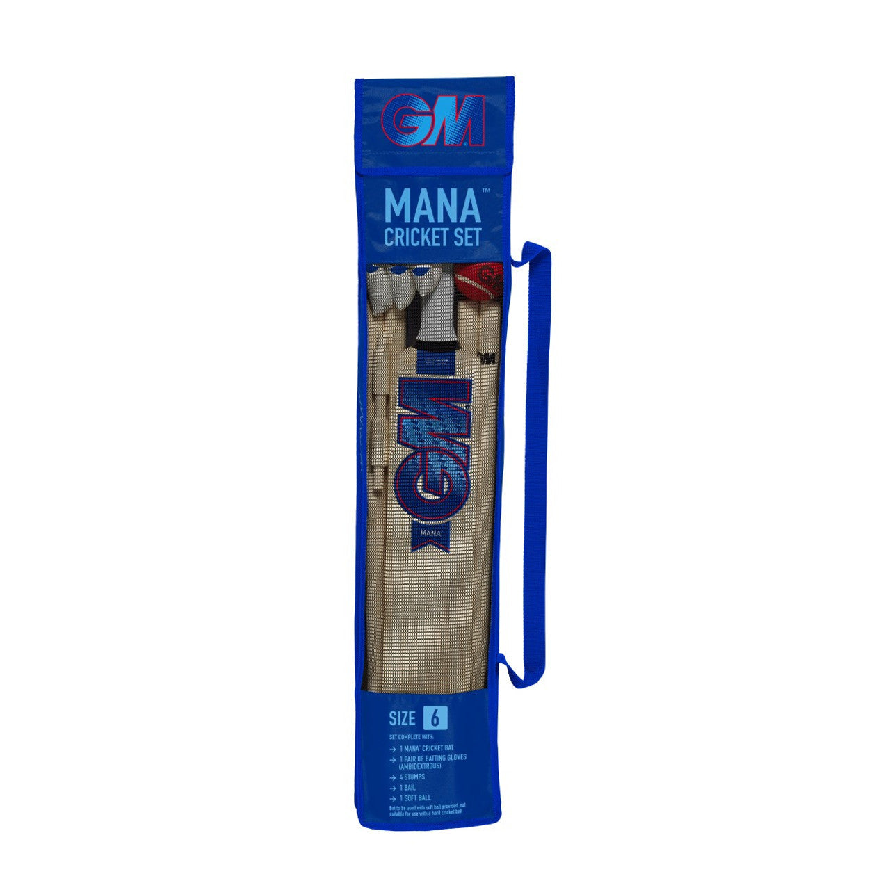 GM MANA Junior Cricket Set - Kids Cricket Bat, Ball & Stumps for Beginners - Perfect for Backyard Play & Youth Training