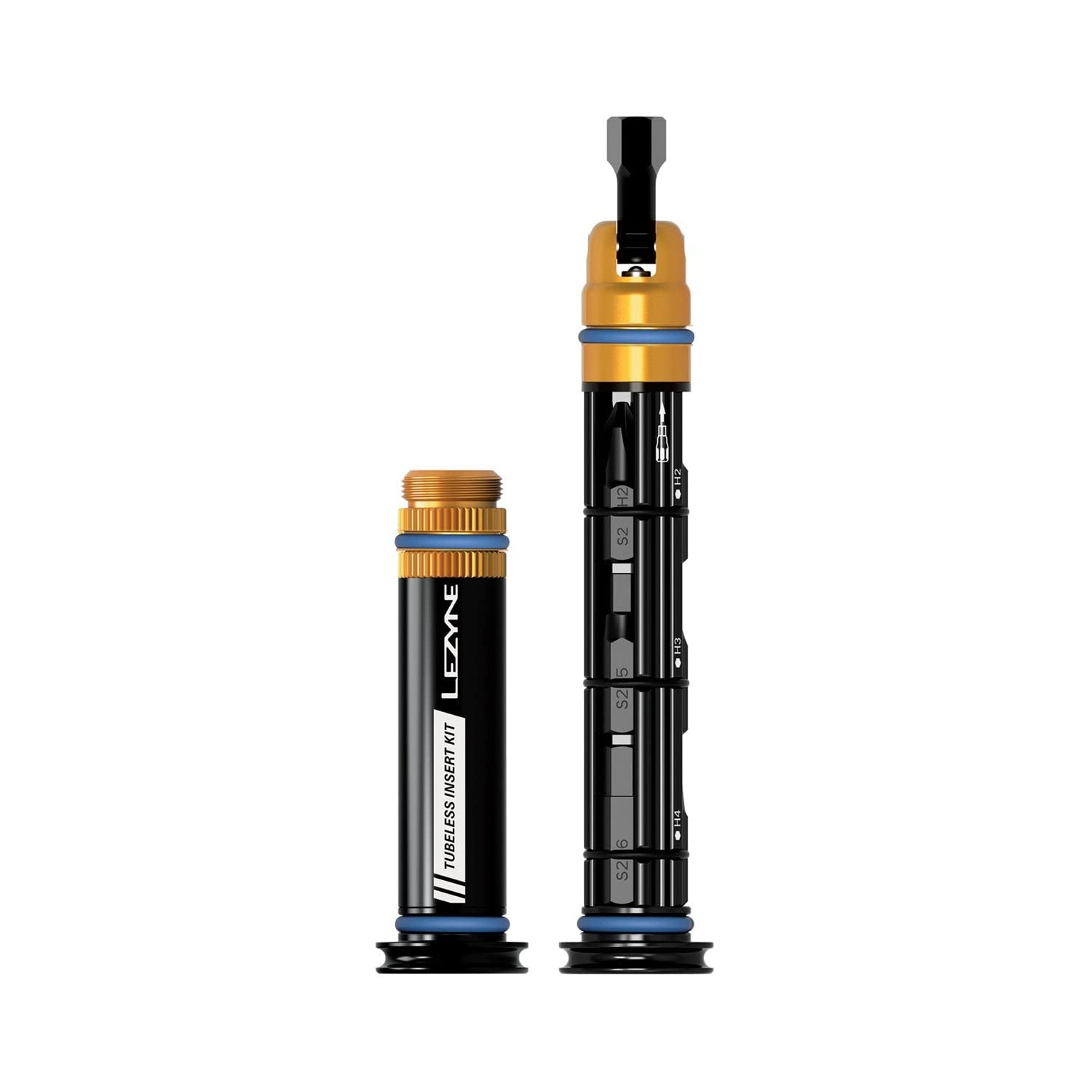 LEZYNE DUAL Tubeless Bike Tire Repair Kit - Complete Puncture Repair Tool Set with Valve Core Tool & Sealant (Black) - Perfect for Mountain Biking, Road Cycling & Emergency Trailside Repairs