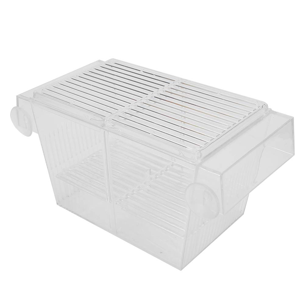 Aquarium Fish Breeding Box with Isolation Divider - Transparent Nursery Tank for Baby Fish, Fry Isolation & Safe Breeding - Perfect for Guppy, Betta, and Tropical Fish Tanks