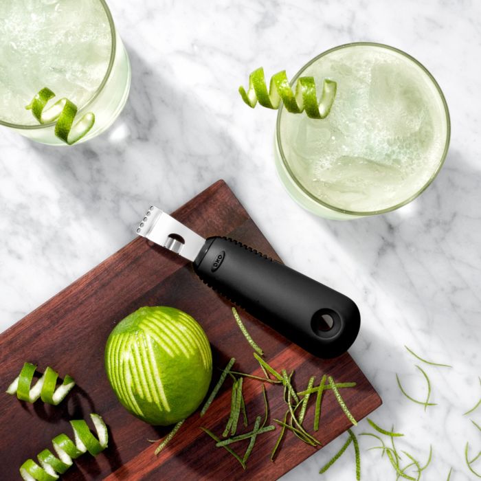 Premium Stainless Steel Citrus Zester & Channel Knife - Professional Kitchen Tool for Lemon, Lime & Orange Peeling - Perfect for Baking, Cocktail Garnishing & Cooking