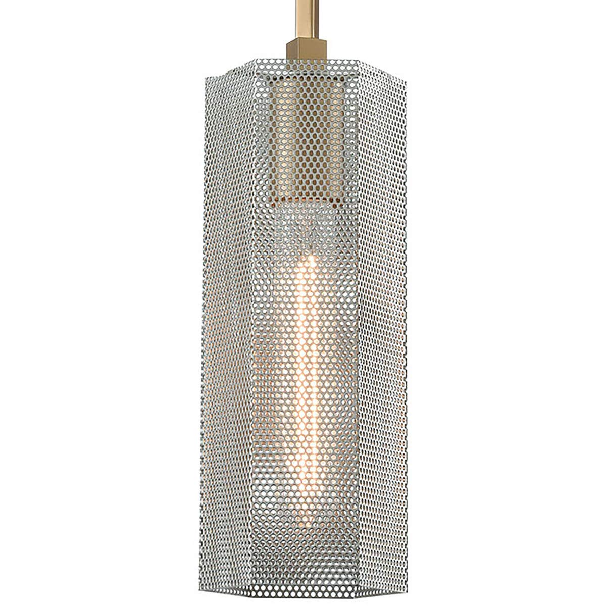 Elk Lighting 21105/1 Modern Pendant Light Fixture - Satin Brass & Polished Nickel Finish - Perfect for Kitchen Island, Dining Room or Bedroom Lighting