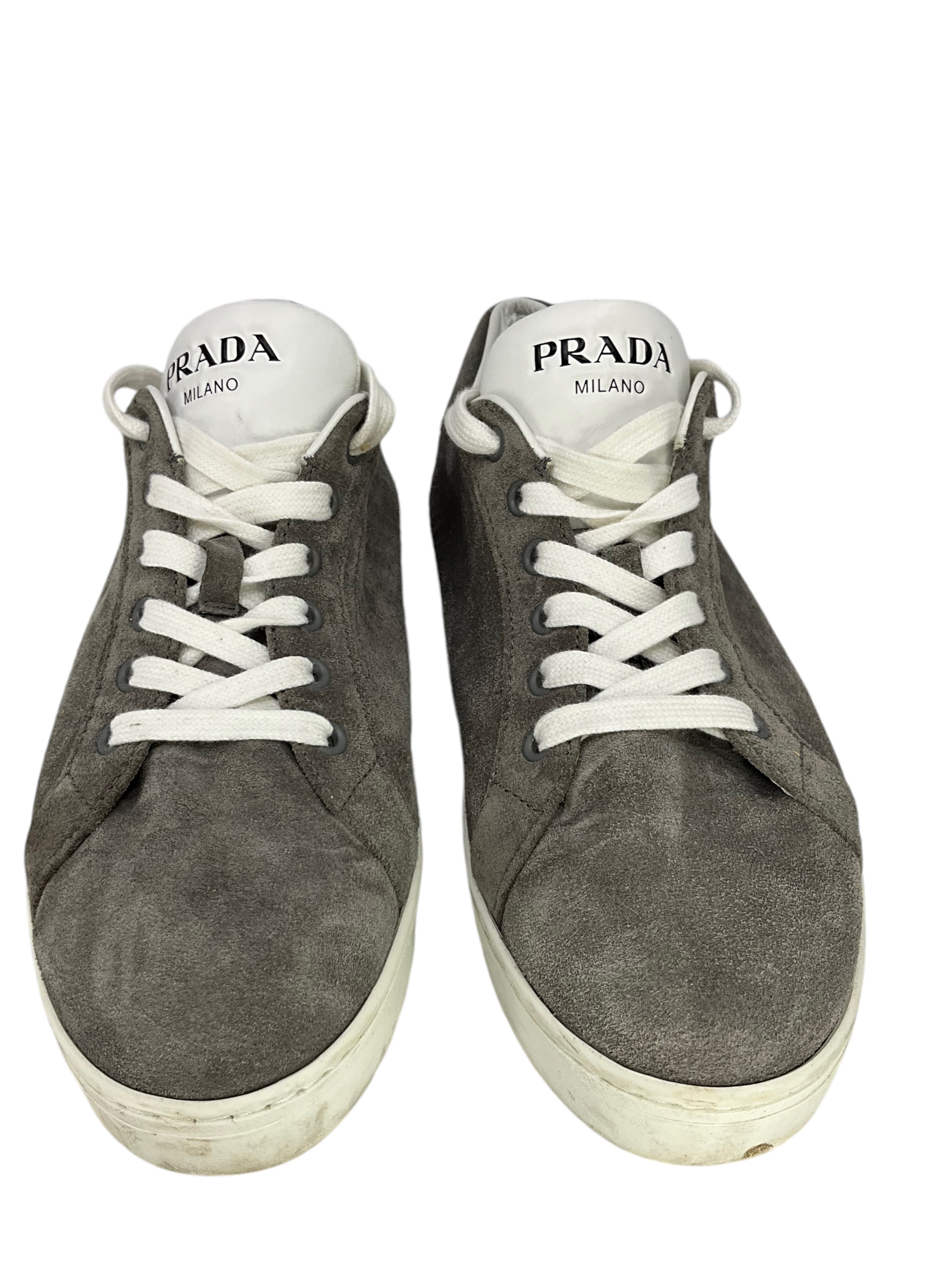 Prada Suede Low Top Sneakers for Men - Size 11 | Luxury Casual Shoes for Everyday Wear & Street Style Fashion