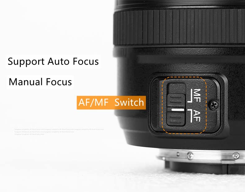 YONGNUO YN50mm F1.8 Standard Prime Lens for Nikon DSLR Cameras - Large Aperture, Auto/Manual Focus (AF/MF) - Perfect for Portrait, Street & Low Light Photography