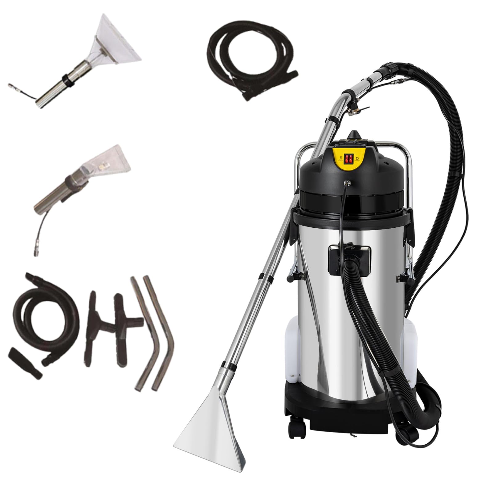 40L/11gal Commercial Carpet Cleaning Machine - 3-in-1 Professional Wet Dry Extractor with 1034W Powerful Suction for Carpets, Sofas & Curtains | Ideal for Hotels, Offices & Home Deep Cleaning