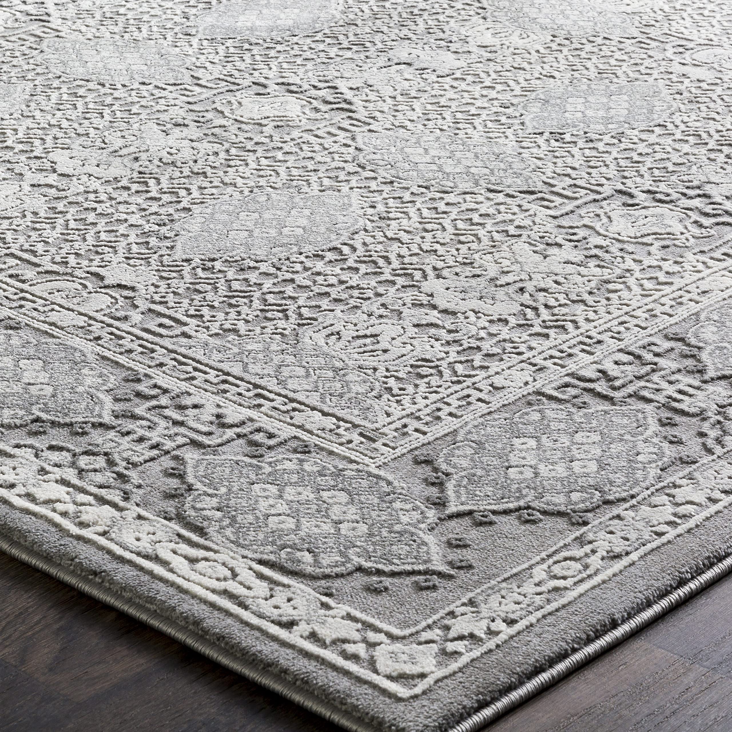 Mark&Day 3x8 Traditional Taupe Runner Rug - Soft Grey White Carpet for Hallway, Kitchen, Bedroom & Living Room (2'7