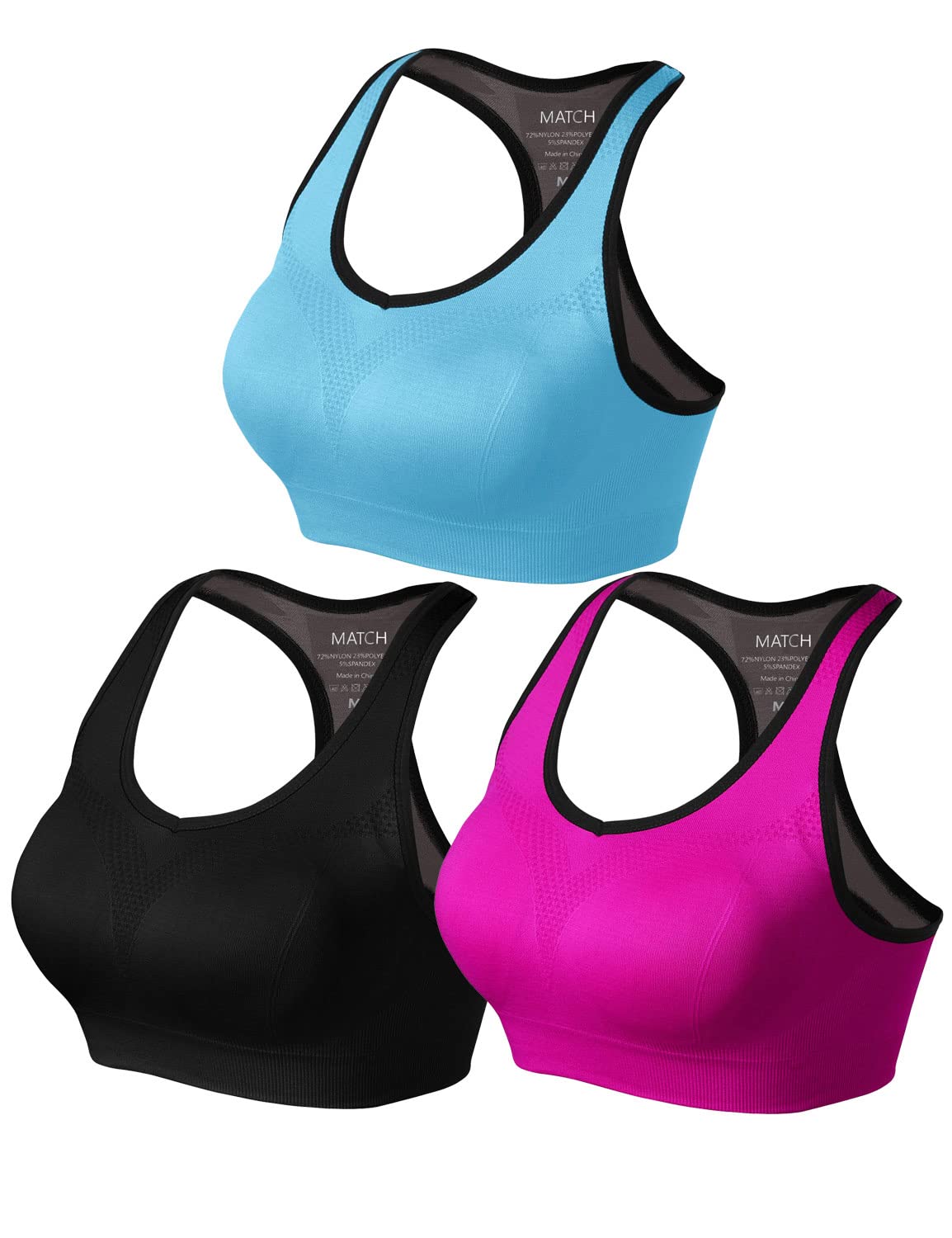 High Support Racerback Sports Bras for Women - Seamless Padded Workout Tops with Adjustable Straps for Yoga, Gym, Running & Fitness | Perfect for High-Intensity Training & Active Lifestyles