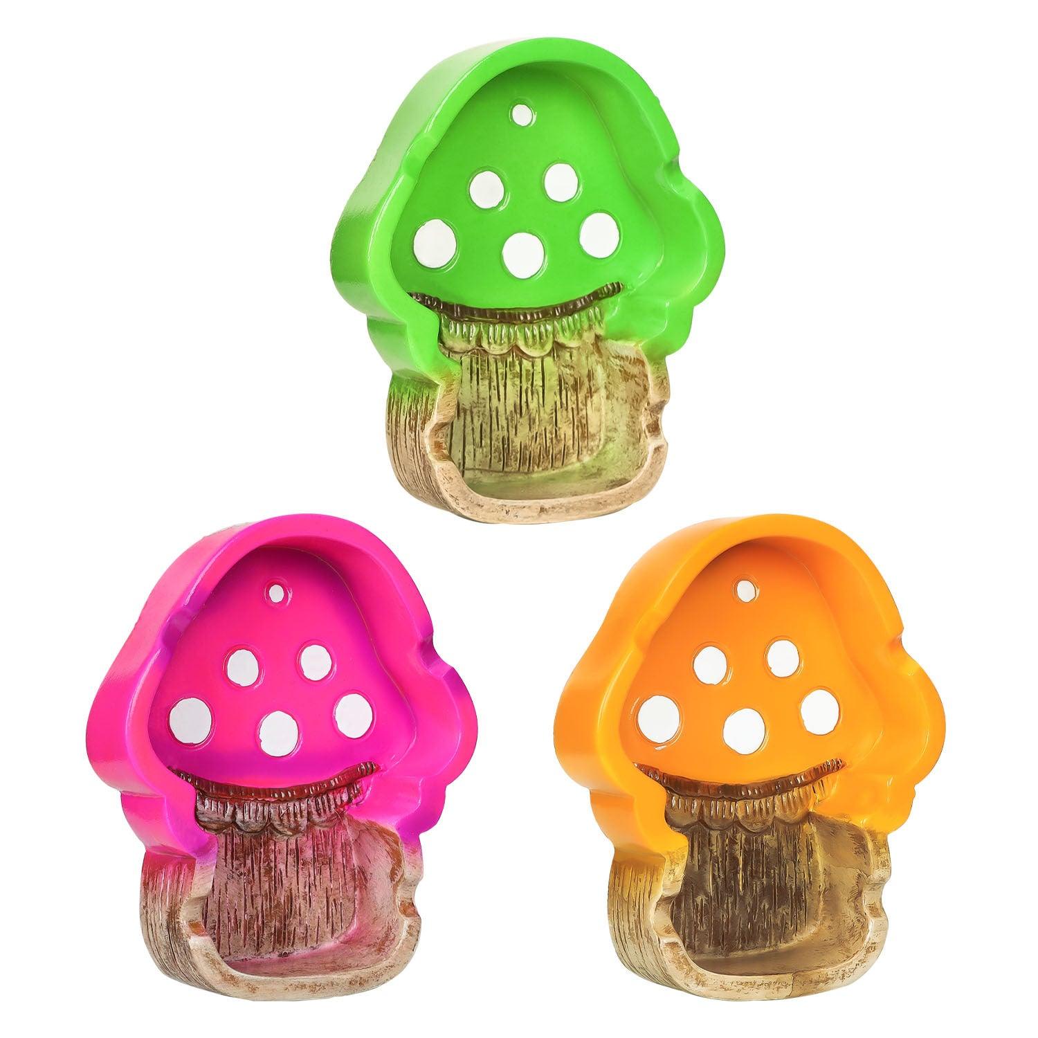 Mini Mushroom Polyresin Ashtray - Smoking Accessories for Hand Pipes & Water Pipes - Perfect for Home, Office, and Outdoor Use
