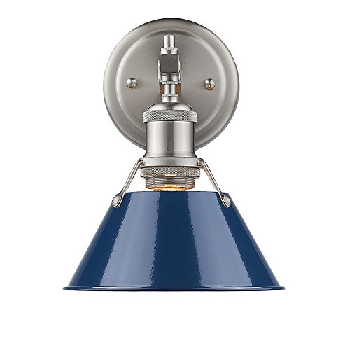 Pewter with Navy Blue Shade