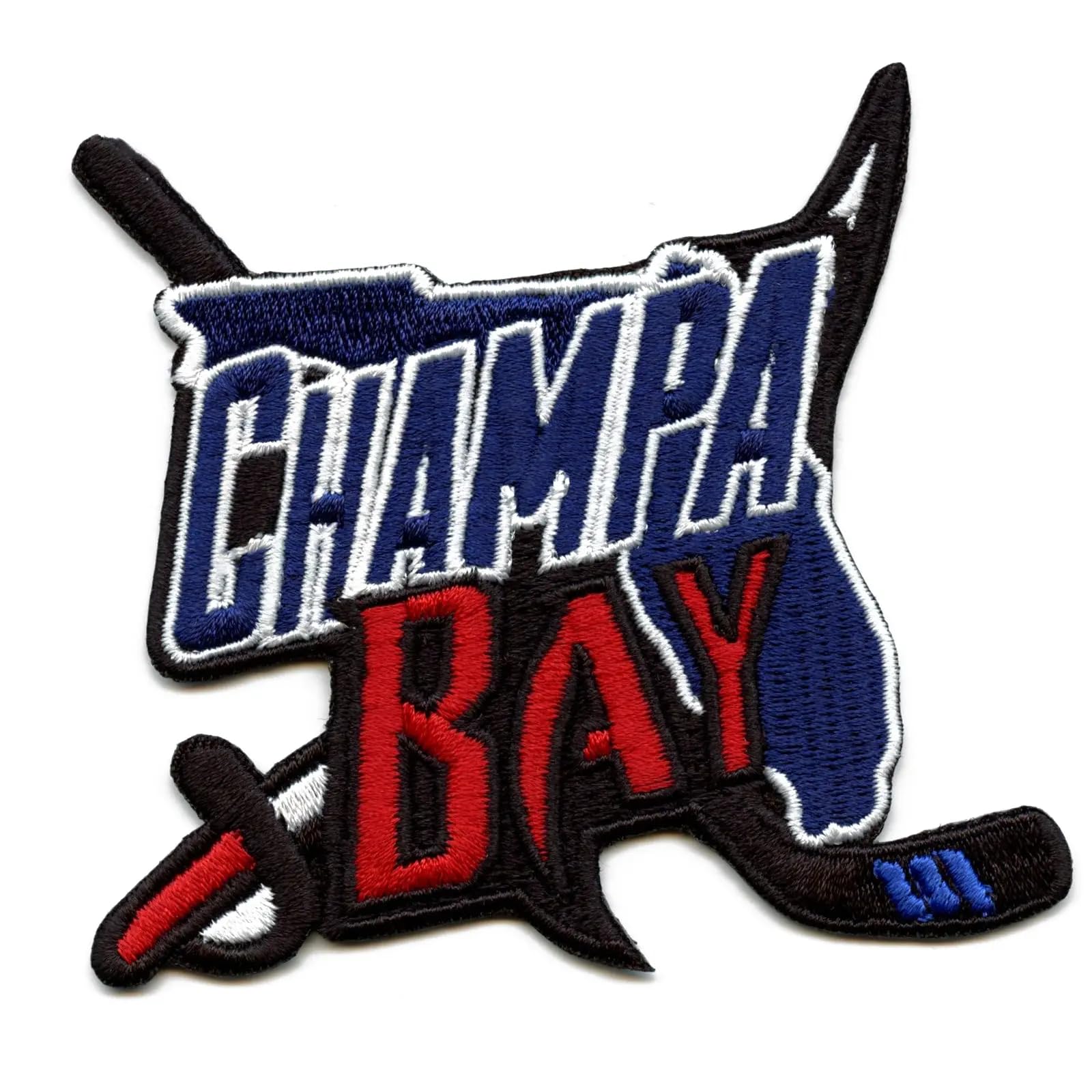 Tampa Bay Florida Logo Embroidered Iron-On Patch for Football & Hockey Jerseys - Custom Sports Fan Gear for DIY, Team Spirit & Apparel Decoration