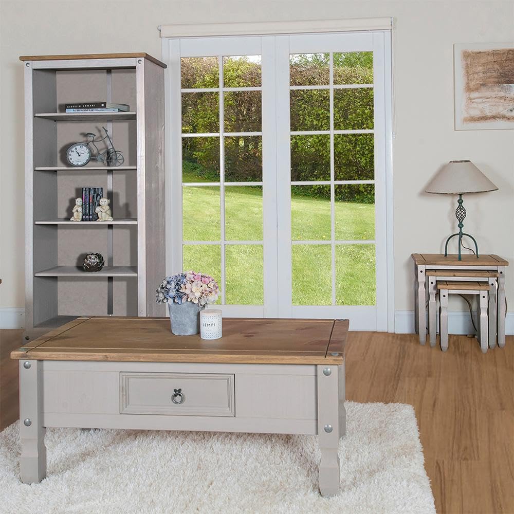 5-Shelf Wood Bookcase in Corona Gray - Stylish Storage for Books, Decor & More | Perfect for Living Room, Office & Study Spaces