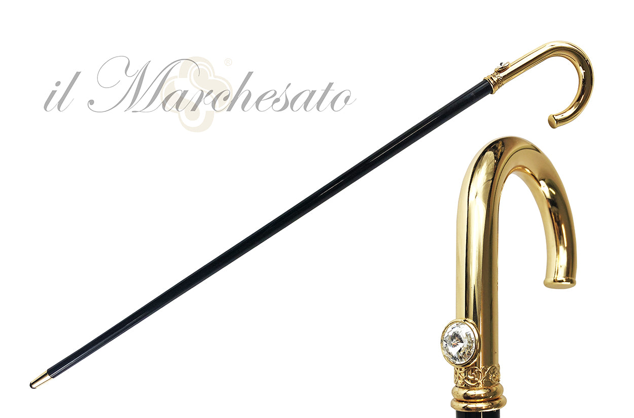 Premium Gold-Plated Walking Cane for Men - Elegant & Durable Mobility Aid for Seniors, Fashionable Support for Outdoor Walks & Special Events
