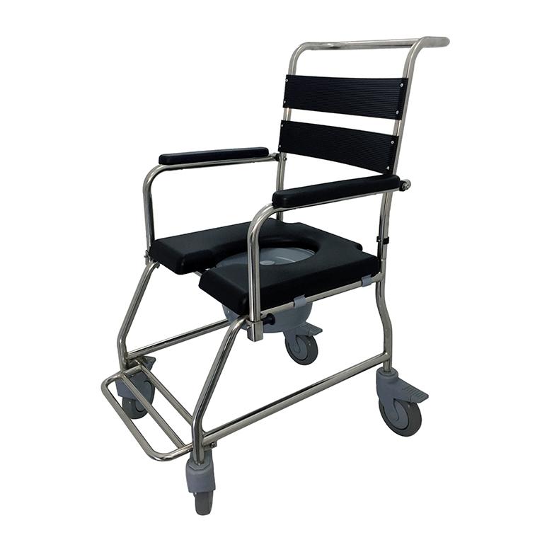 Premium Stainless Steel Commode with Soft Padded Seat - Adjustable Height Medical Toilet Chair for Elderly & Post-Surgery Care - Ideal for Home, Hospital & Mobility Assistance