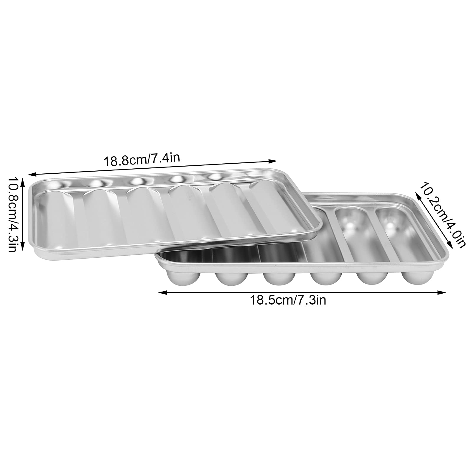 Pilipane 6-Cavity Stainless Steel Sausage Mold for Homemade Hot Dogs & Sausages - Non Stick, Oven & Steamer Safe - Perfect for DIY Sausage Making at Home, BBQ Parties, and Meal Prep