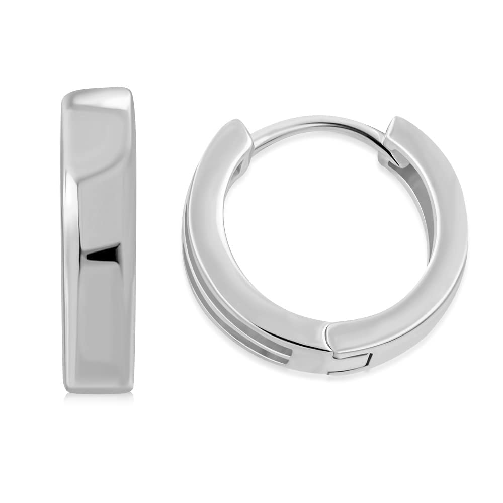 925 Sterling Silver Huggie Hoop Earrings with Cubic Zirconia - Elegant Everyday Jewelry for Women, Perfect for Work, Date Night & Special Occasions
