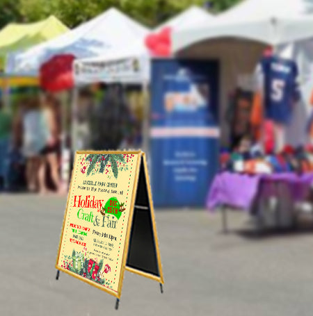 18x18 Wood A-Frame Sign Holder with 1 1/4