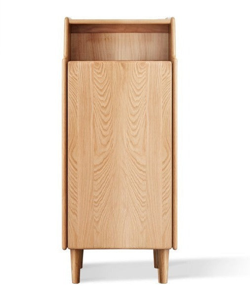 Solid Oak Wood Shoe Storage Cabinet - Organize Entryway & Closet - Perfect for Home, Apartment, and Office Organization