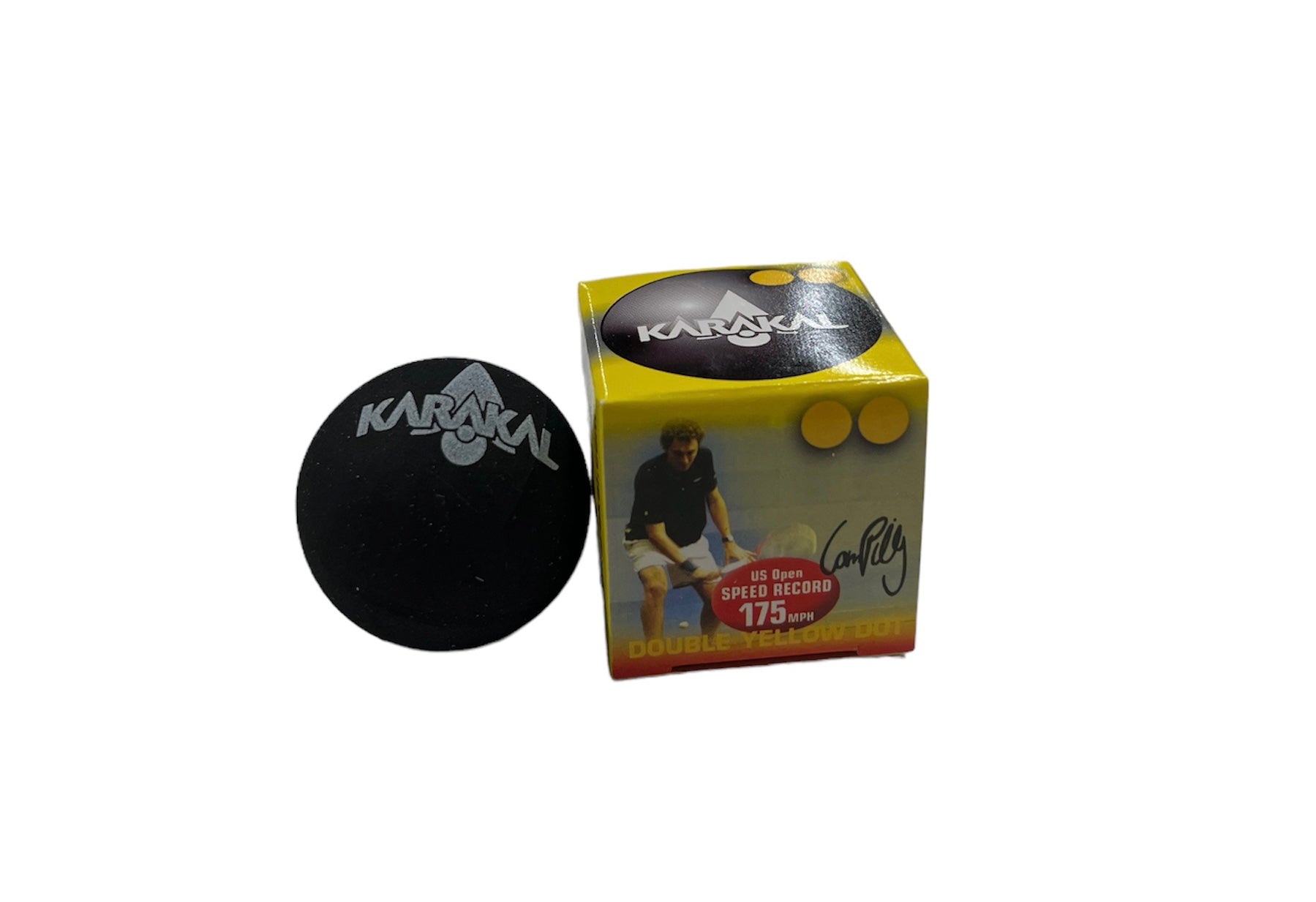 Karakal Double Yellow Dot Squash Balls - Professional Grade for Tournament Play & Training - Perfect for Indoor Court Sports & Competitive Matches