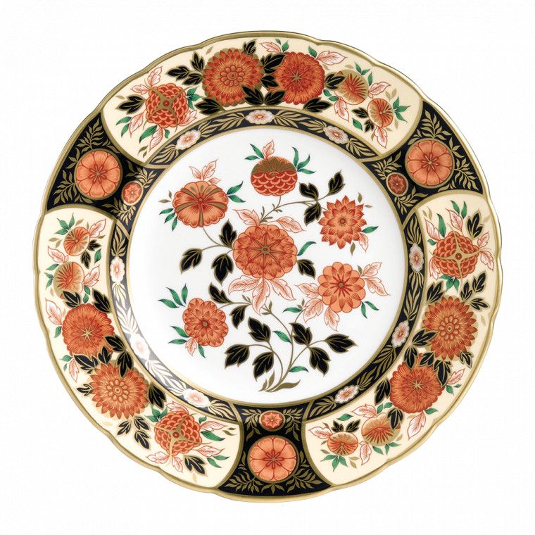 Vintage Chrysanthemum Floral Decorative Plate - Hand-Painted Ceramic Dinnerware for Home Decor, Wedding Centerpiece, or Gift Idea