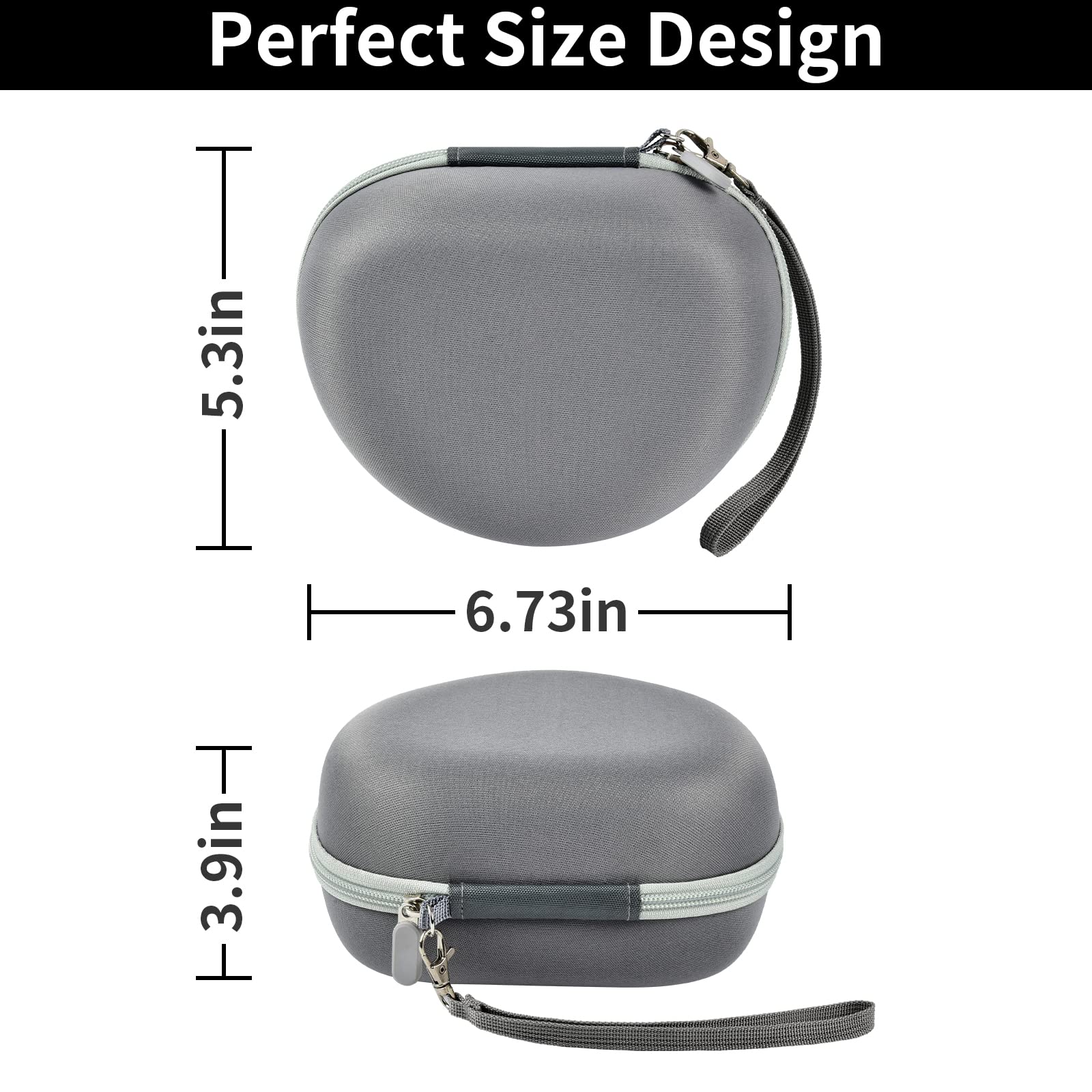 Premium Hard Case for Skullcandy Crusher/Hesh/Evo & Beats Studio Pro/Solo Wireless Headphones - Durable Grey Protective Storage Box for Travel, Gym & Daily Use