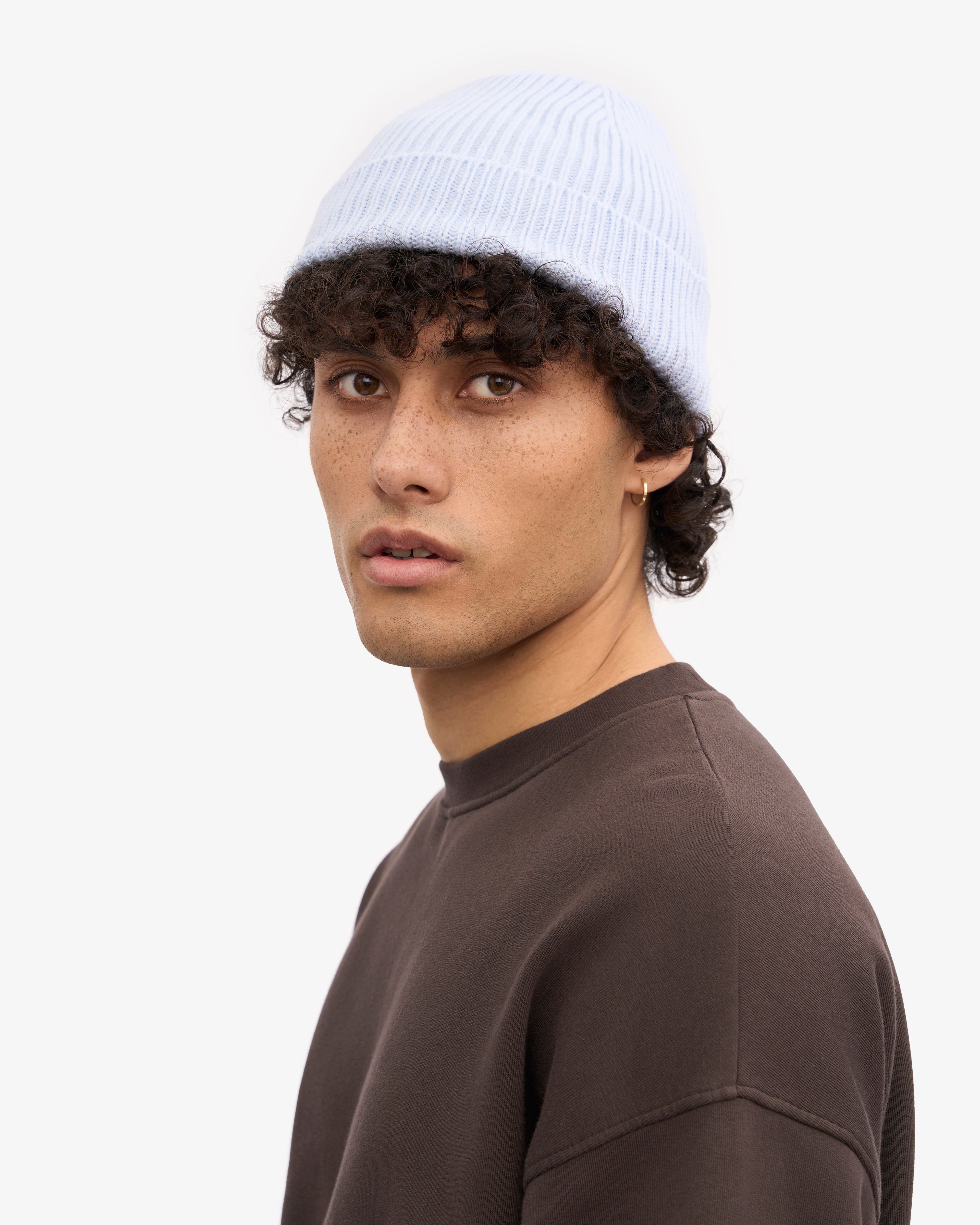 Premium Merino Wool Beanie for Men & Women - Soft Polar Blue Winter Hat - Warm & Breathable for Skiing, Hiking & Outdoor Activities