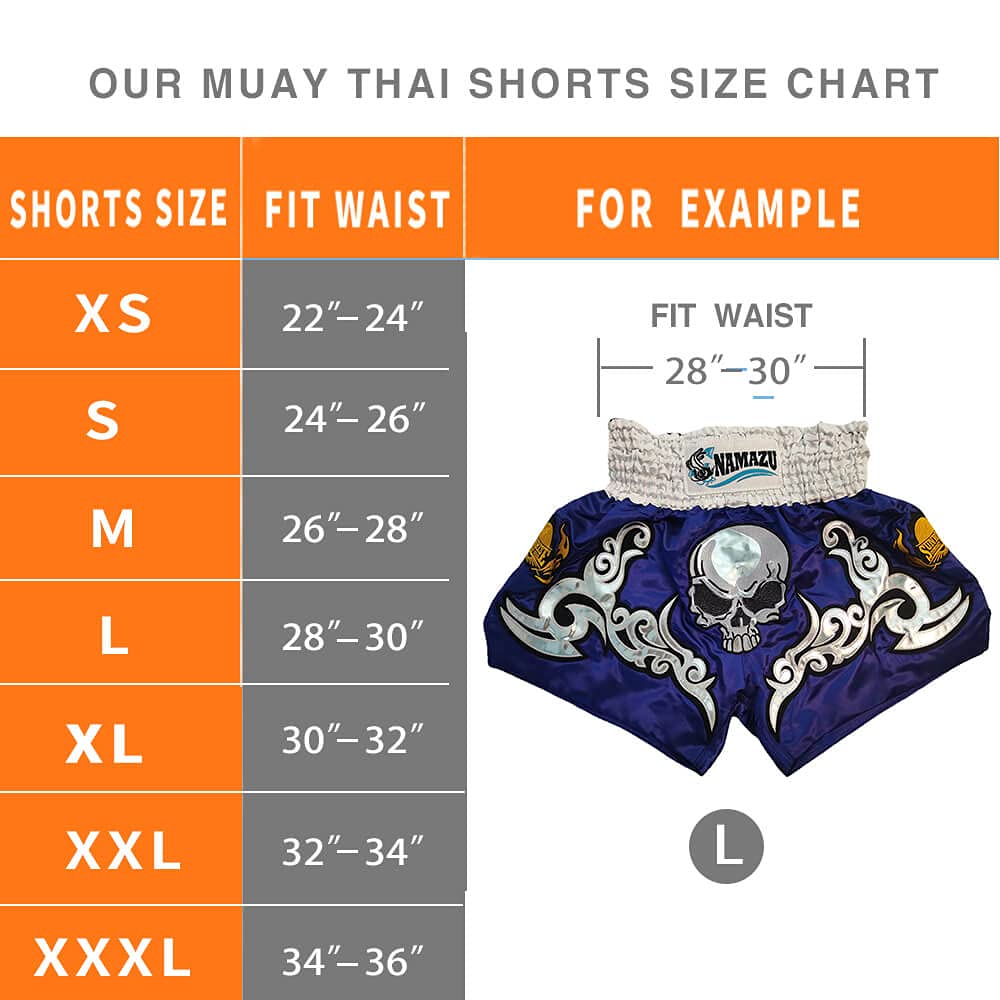 NAMAZU Muay Thai Shorts for Men & Women - Premium MMA, Boxing & Kickboxing Training Shorts | Gym Workout & Martial Arts Competition