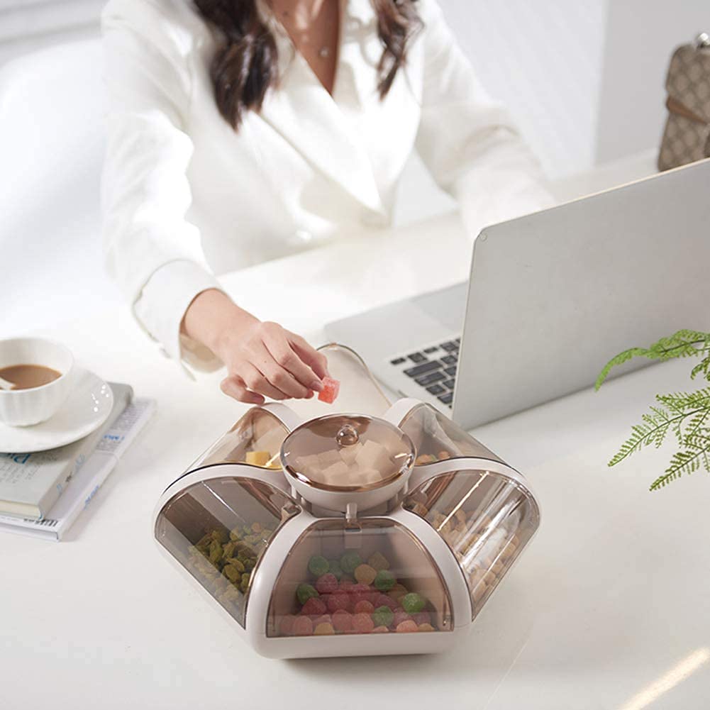 Premium Transparent Snack Box with Press-Type Compartments - 3-Tier Snack Tray for Fruits, Nuts & Party Snacks | Perfect for Office, Picnics & Home Entertaining