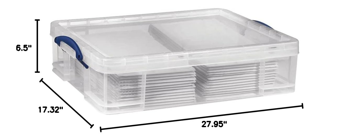 Really Useful Box 33 Litre (8.7 Gallon) - Durable Plastic Storage Container for Home, Office & Garage Organization | Perfect for Storing Files, Toys, Crafts & Household Items