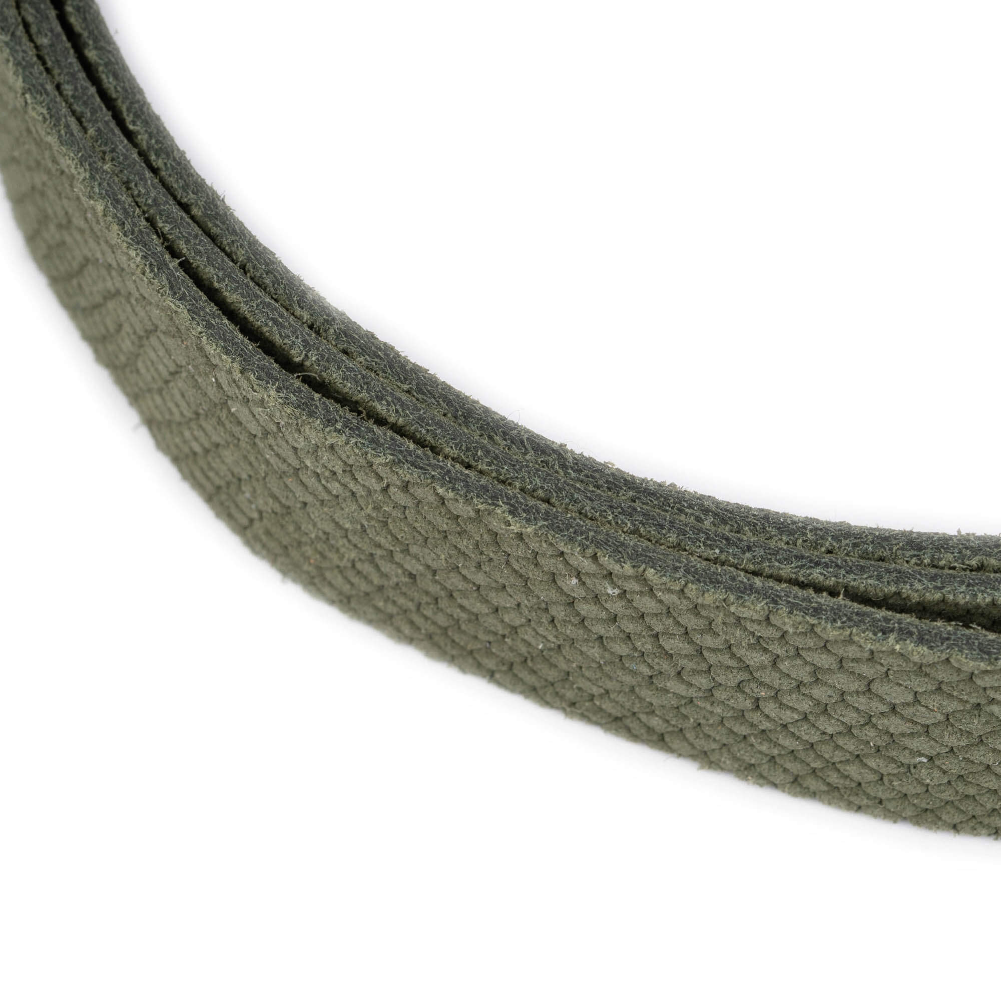 2.5cm Olive Green Snake Embossed Leather Belt Strap for Dunhill Buckles - Premium Replacement Belt for Men's Fashion Accessories
