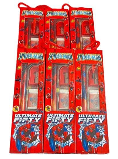 AMANVANI Cartoon Stationery Gift Set - 10pcs Kids School Supplies Kit for Boys, Birthday Return Gifts, Party Favors & Kanjak Items - Perfect for Classroom, Study & Gift Giving