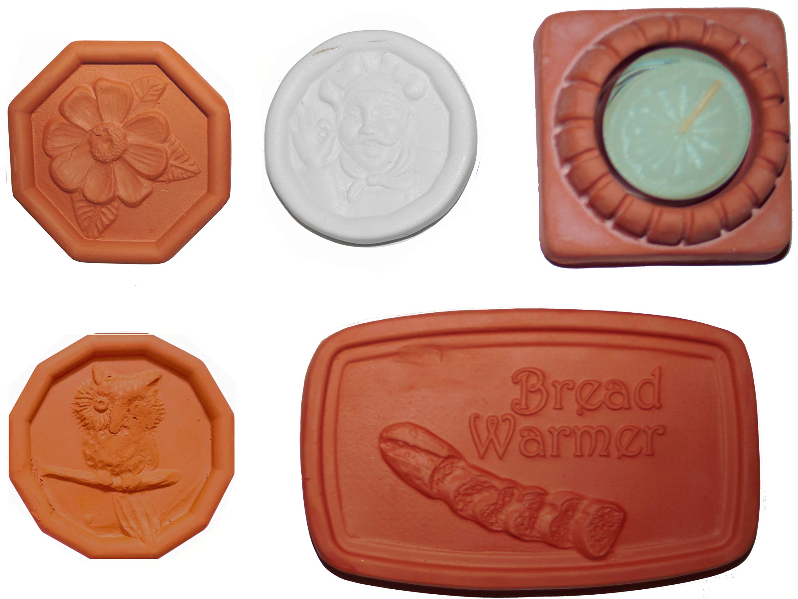 Brown Sugar Savers with Cosmetic Defects - Ceramic Gift Set (2 Sugar Savers, Bread Warmer, Pot Minder & Candle Holder) | Perfect for Baking, Cooking & Kitchen Organization