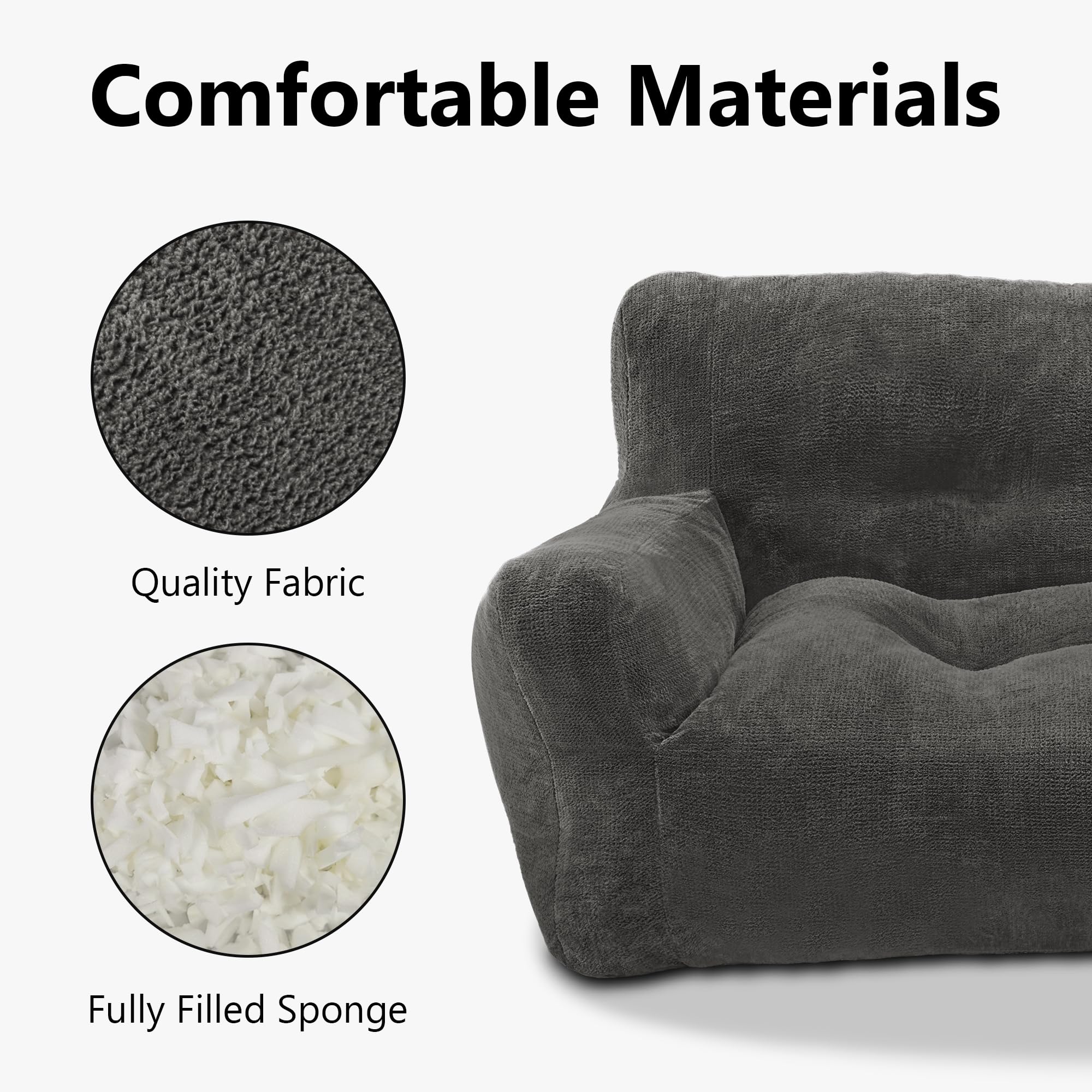 MCombo Pet Couch Sofa Bed for Small & Medium Dogs - Washable Fabric Dog Bed with Removable Cover, 43.3
