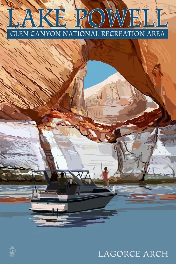 Lake Powell LaGorce Arch - 24x36 Premium Metal Wall Art, High-Quality Aluminum Decor for Living Room, Bedroom & Office