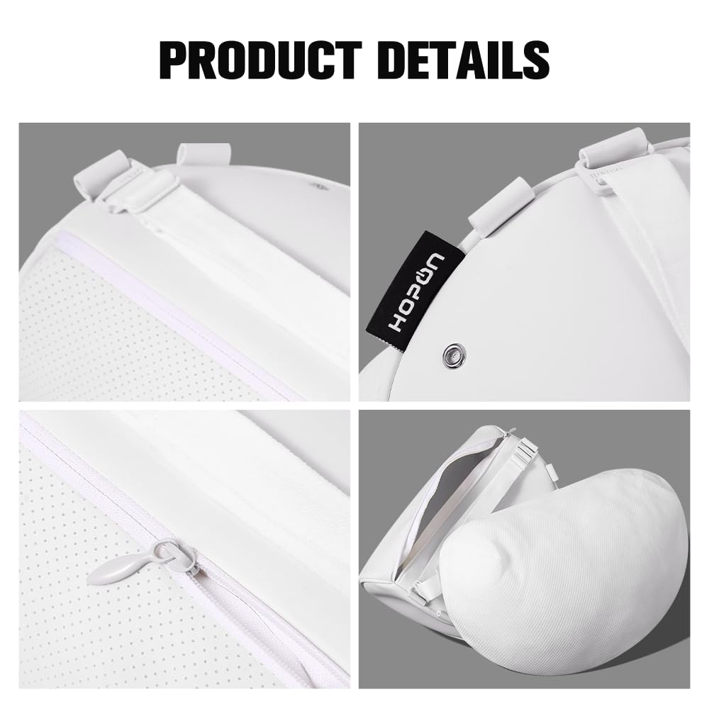 Premium Tesla Model 3 & Y Headrest Pillow - Adjustable Leather Neck Support for Head, Neck & Shoulders | Multipurpose Car Accessories (1 Pack, White) | Perfect for Long Drives & Road Trips