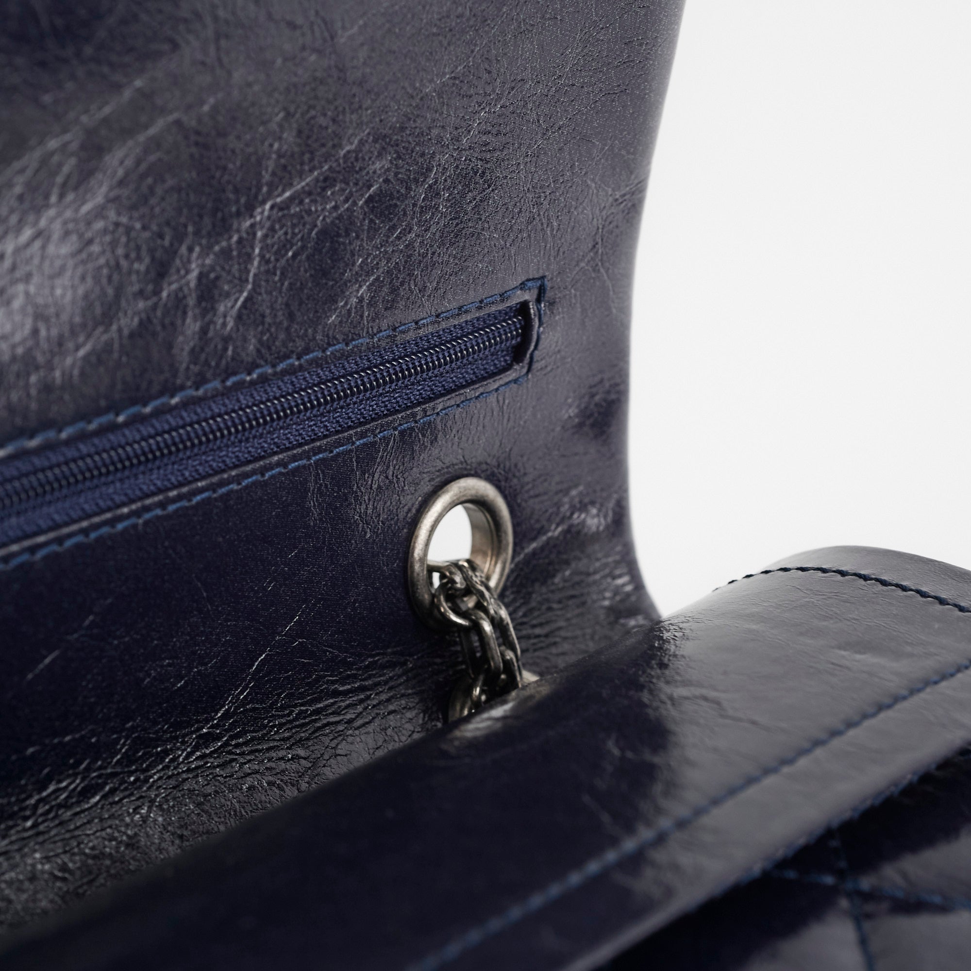 Chanel Reissue 226 Handbag - Shiny Navy Blue Calfskin Leather Crossbody Bag for Women | Perfect for Work, Evening Events & Luxury Fashion Accessories