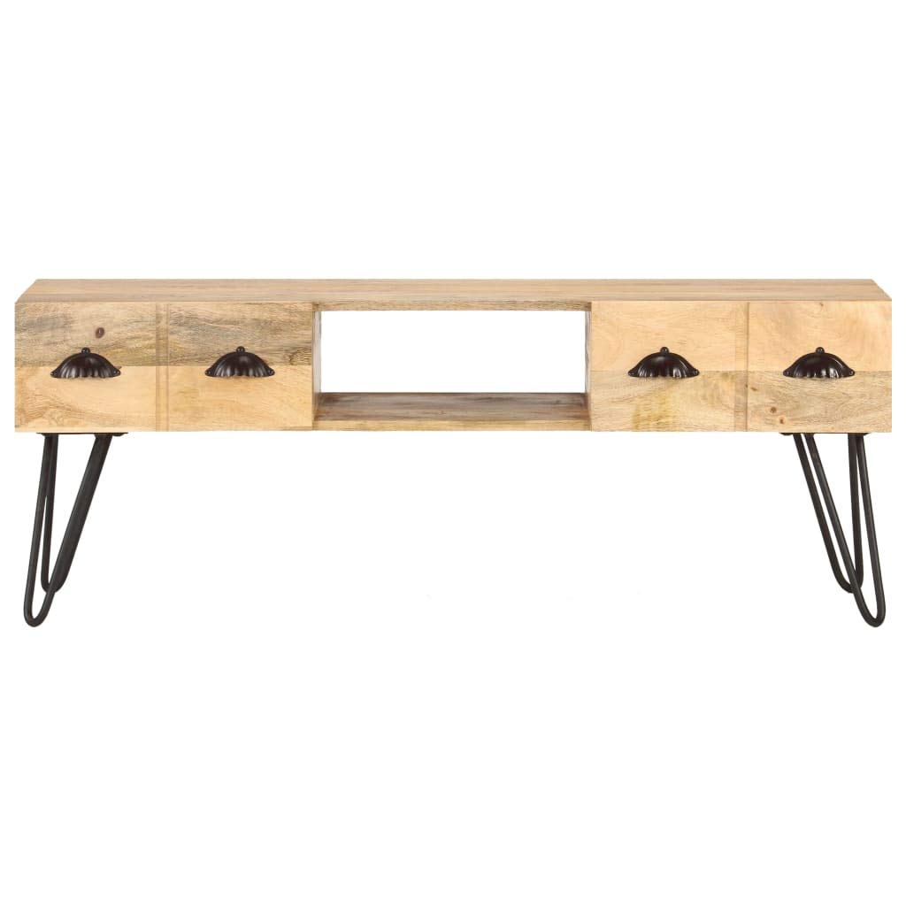 Mid-Century Modern TV Stand with 2 Storage Cabinets - 47.2